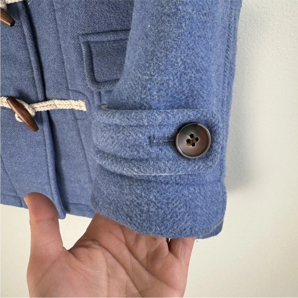 Samansa Mos2 Blue Duffle Pea Coat Wool Blend Size Medium - Picture 6 of 15